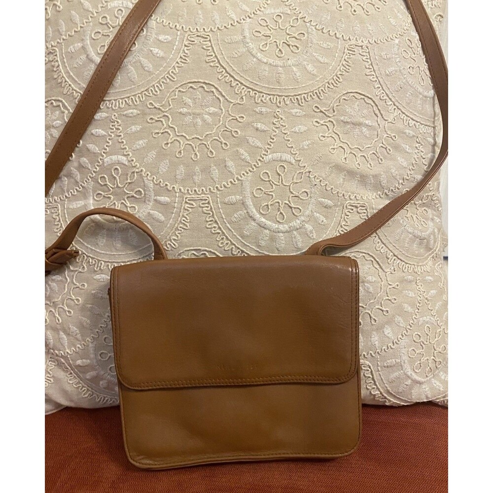 Nine West Leather Crossbody Bag in Brown With Credit Card And ID Access Flap